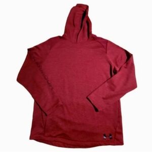 Under Armour Cold Gear Loose Fit Men's Pullover Red Hoodie. Large